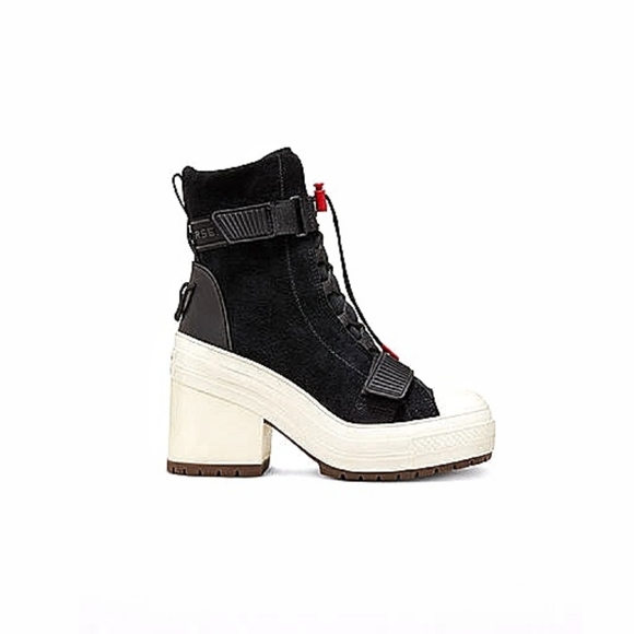 Converse Women's Chuck Taylor High Top Leather Platform Color Block Boots - Picture 6 of 13